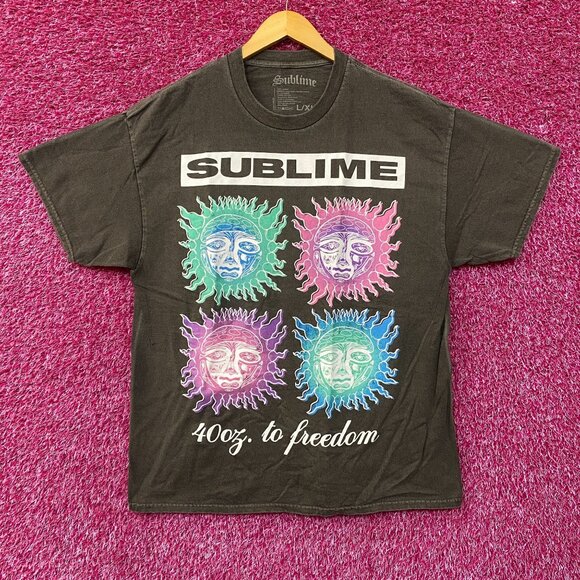 Sublime 40 Oz. To Freedom Sun Logo T-Shirt L/XL - Picture 1 of 4